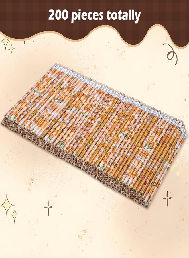 Ulema 200Pcs Cute Capybara Pencils Party Favors Supplies Return Gifts Kawaii Birthday Gifts Party Goodie Bag Stuffers Pinata Filler Supplies Classroom Rewards. - Image 2