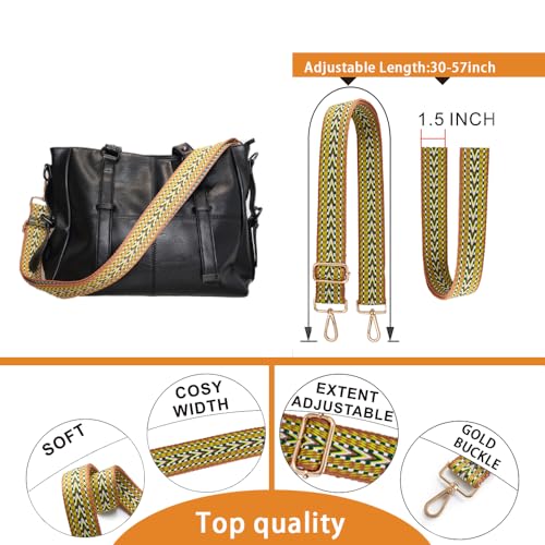 S-Jacorry Purse Strap Replacement Crossbody Wide Shoulder Strap Adjustable Canvas Straps Handbag Strap Replacement Belts - Image 2