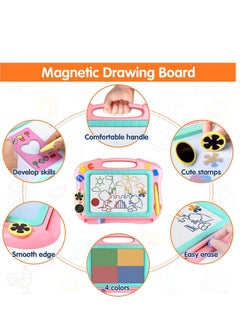 SYOSI Magnetic Drawing Board table with Stamps PenColorful Erasable Magnet Writing Sketching Pad for Toddlers Learning Toys  Education Doodle Toys for 3+ YearOld Kids Birthday Gift  - Image 5