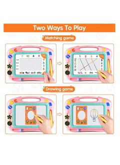 SYOSI Magnetic Drawing Board table with Stamps PenColorful Erasable Magnet Writing Sketching Pad for Toddlers Learning Toys  Education Doodle Toys for 3+ YearOld Kids Birthday Gift  - Image 3