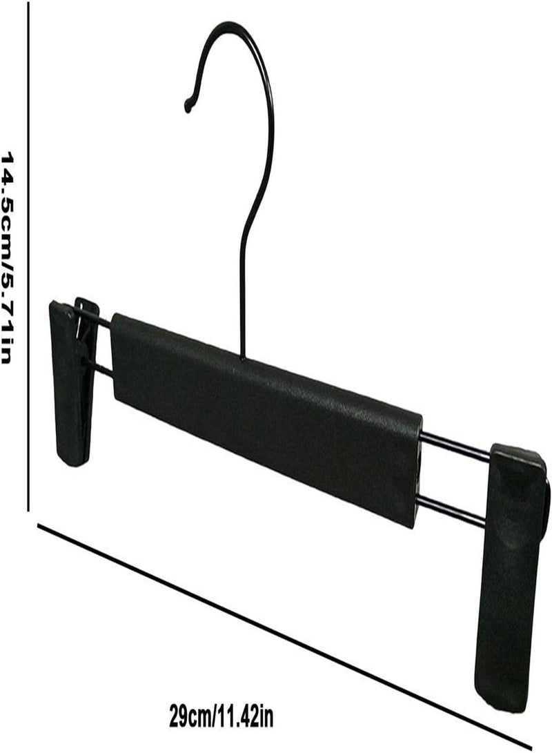 GGOOT Pants Hanger with Non-Slip Clips - Clothes Pants Hangers with 2-Adjustable Anti-Rust Clips,Non-Slip Hangers for Heavy Duty Ultra Thin Space Saving Hangers Drying Rack For Trouser Skirt Pants  - Image 4