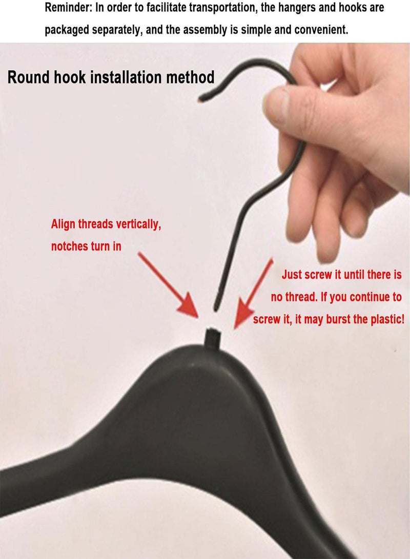 GGOOT Pants Hanger with Non-Slip Clips - Clothes Pants Hangers with 2-Adjustable Anti-Rust Clips,Non-Slip Hangers for Heavy Duty Ultra Thin Space Saving Hangers Drying Rack For Trouser Skirt Pants  - Image 5