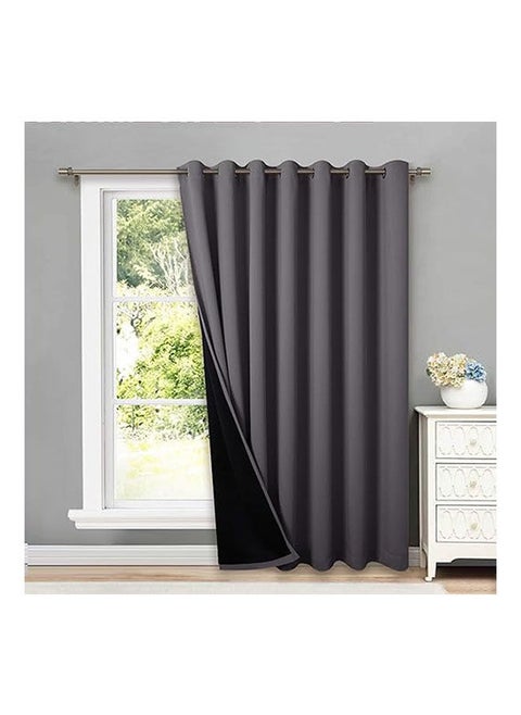 Curtains 100% Blackout Thermal Insulated Fabric Two Layers