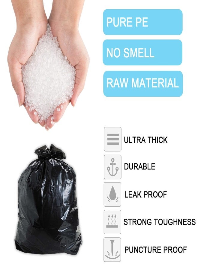 SOSOHOME 15 Gallon Black Trash Bags, 22 Micron Thick Tall Garbage Bags for Office Kitchen, 75 Count - Image 2