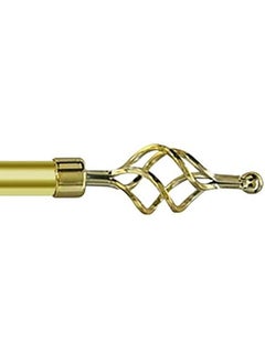 AL WADI FURNITURE Roman Pole Style Heavy Duty Luxury Extendable Curtain Rod, Metal Single Rod Finials Decorative End Window Treatment Rod Drapery Rod (GOLD, 150 – 300 cm)  - Image 4