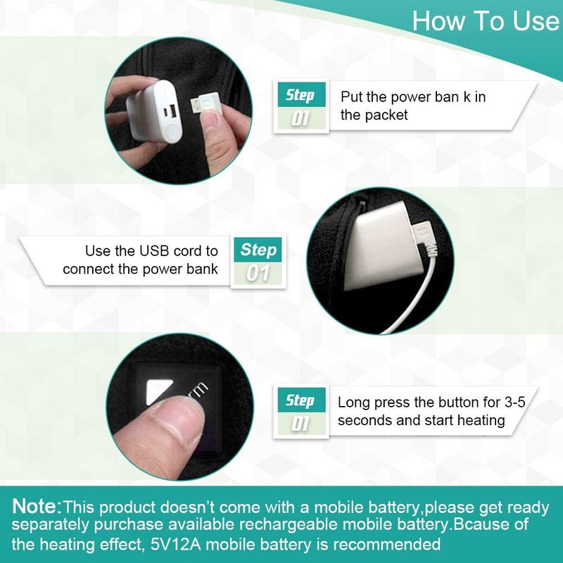 klarako Heated Vest Electric Heated Jacket for Women and Men, USB Charging Heated Clothing - Image 5