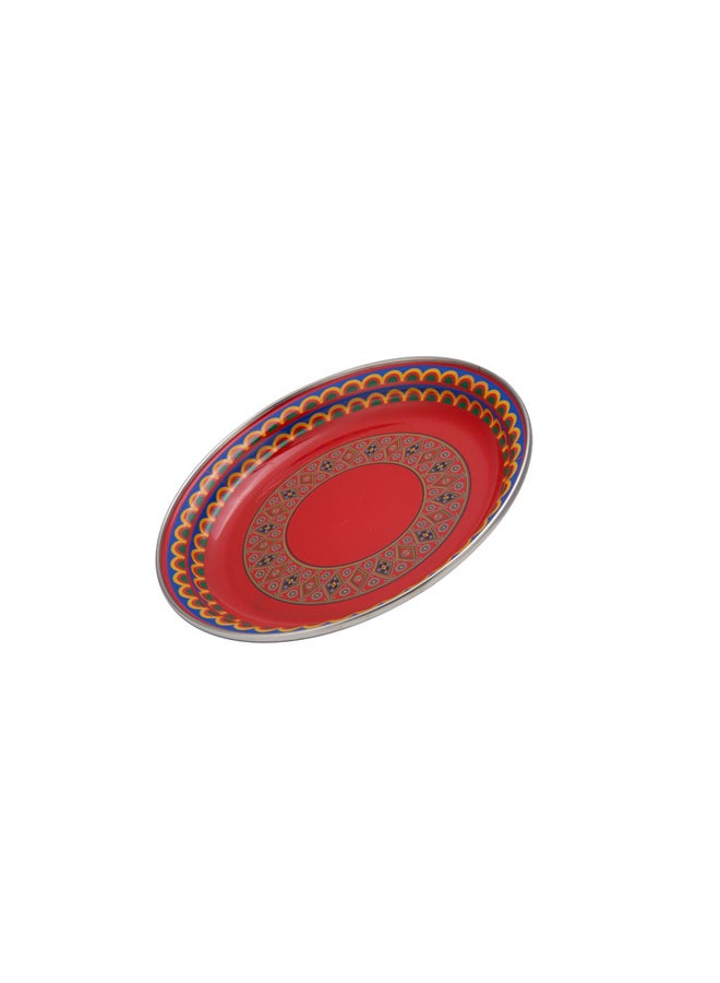 AL SANIDI طبق نقش نجدي، طبق نقش نجدي شينكو، أحمر، 30 سم - Image 3