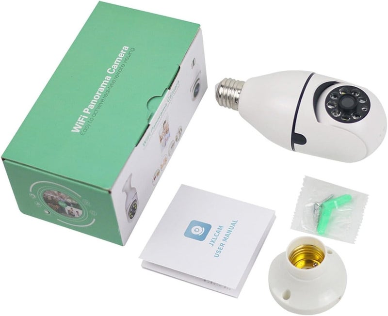 Generic WiFi Panoramic Security Camera Bulb with Night Vision, Motion Detection, Two-Way Audio and 360° Rotation - Image 1