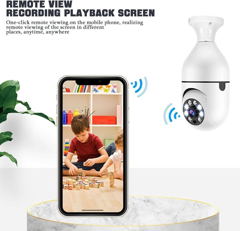 Generic WiFi Panoramic Security Camera Bulb with Night Vision, Motion Detection, Two-Way Audio and 360° Rotation - Image 5