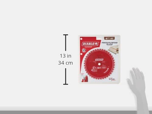 freud Diablo Finishing Saw Blade for Wood - 8-1/4" Diameter, 40 ATB Teeth, 5/8" Arbor, 9000 Max RPM - D0840X - Image 3