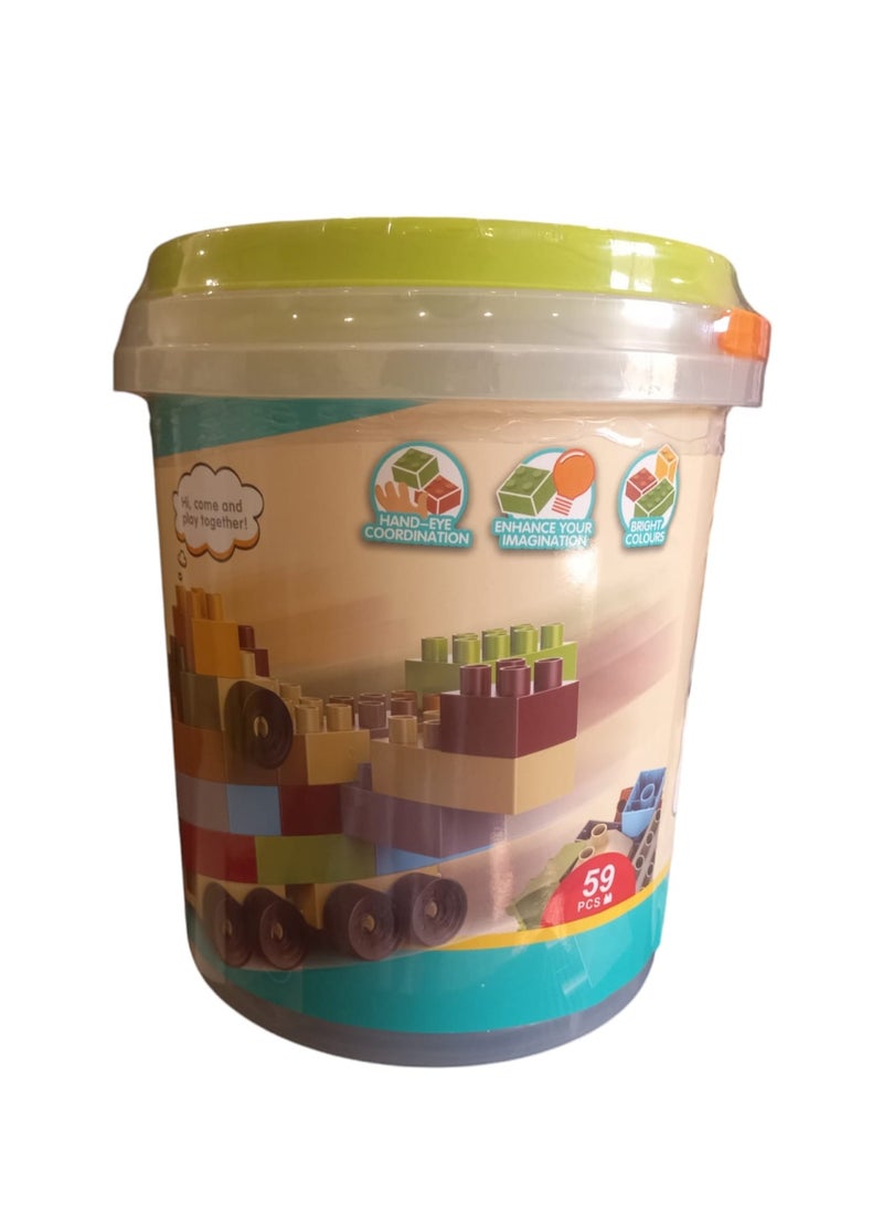 جولد كيدز لعبة تركيب مكعبات للأطفال كبيرة الحجم  59 قطعة - Image 1