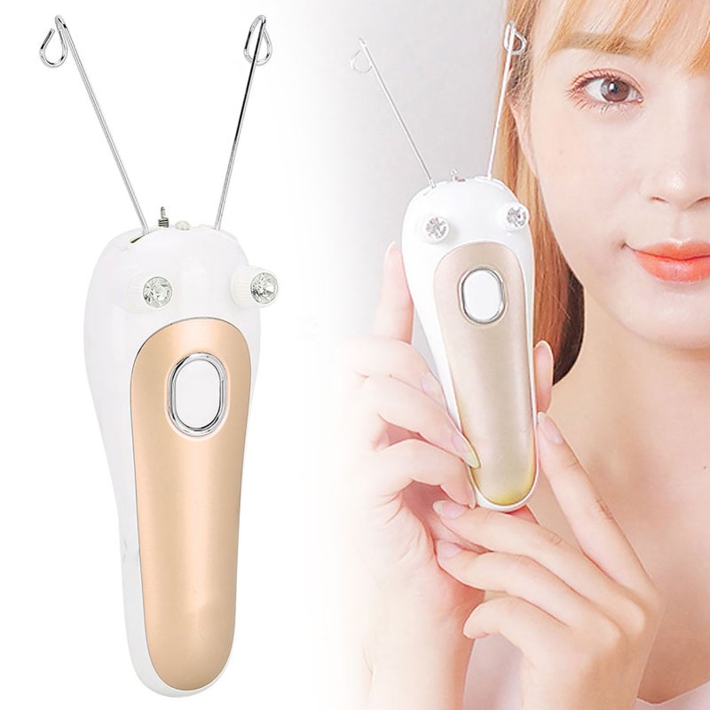مُزيل الشعر الكهربائي: ذهبي، إزالة شعر جسدي - شحن USB ببطارية مزدوجة، سهلة التشغيل لإزالة شعر الوجه والذراع والساق - Image 3