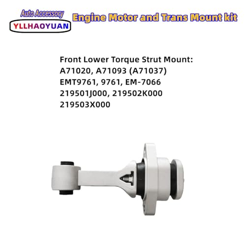 Yllhaoyuan Engine Motor Transmission Mount 3 Kit Compatible with Hyundai Accent 2012-2017 Veloster/Kia Rio/Forte 1.6L/El-an-tra 2011-2016/Coupe 2014 1.8L 9797 9758 9761 A71004 A71029 A71020 - Image 5