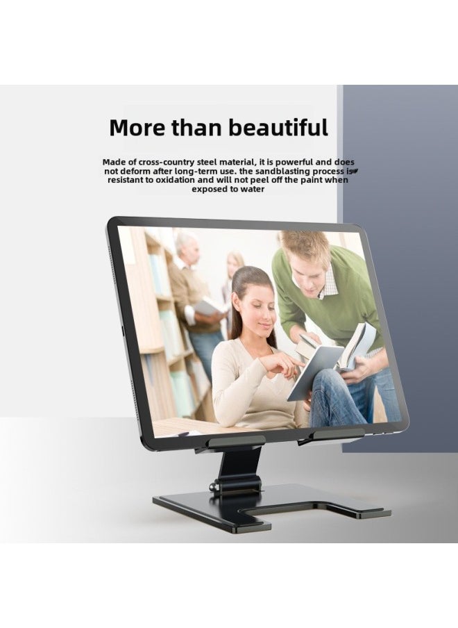 Metal Laptop Bracket Computer Bracket Steel Gold Lifting Portable Rack Base Folding Heat Dissipation Bracket-Color:Phone Holder-Silver - Image 3