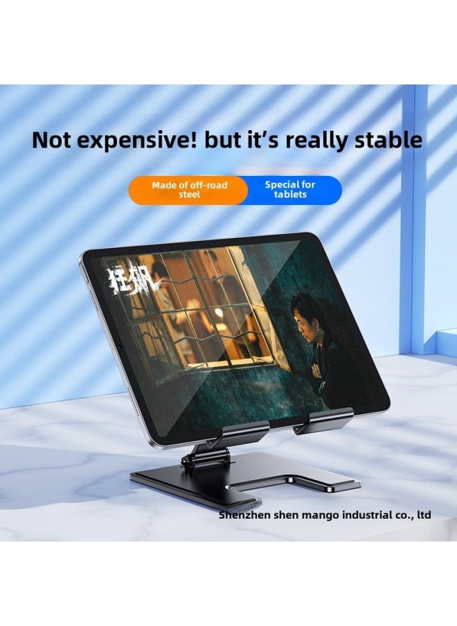 Metal Laptop Bracket Computer Bracket Steel Gold Lifting Portable Rack Base Folding Heat Dissipation Bracket-Color:Phone Holder-Silver - Image 4