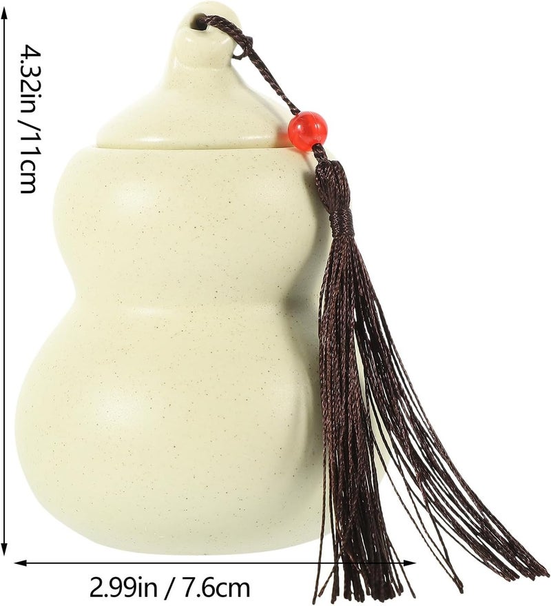 Fault optimized construction Ceramic Tea Storage Canister Gourd Shaped Loose Tea Jar 55g Sealed Beige for Kitchen Pantry Multi-use upgraded craftsmanship Durable versatile substance Smooth joint Well-engineered versatile build Carefully engineered build Must-have for every family Super practical Long use oriented quality Seasonal & permanent compatible Buying recommendation Latest available item Quick use-switch compatible build All environment compatible Stain resistant New residential zone delivery Lightweight & portable Cost effective global grade quality All season compatible build Cross product combo compatible Classic design alternatives Multi-market varied design options User tested optimized build All usage compatible Low maintenance - Image 2