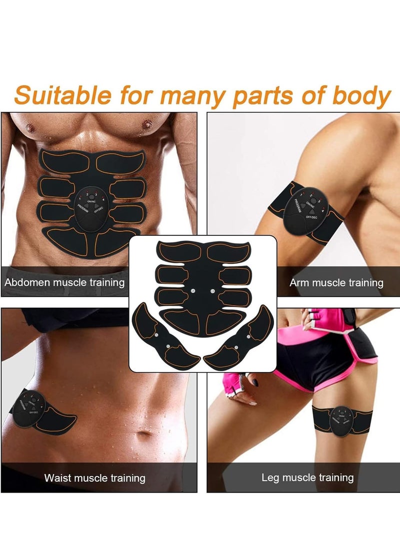 SYOSI منبه عضلات ABS، منبه عضلات EMS مع 6 أوضاع، يعمل ببطارية AAA لتقوية عضلات البطن/الخصر/الساق/الذراع للرجال والنساء في المنزل للياقة البدنية الجسمية - Image 3