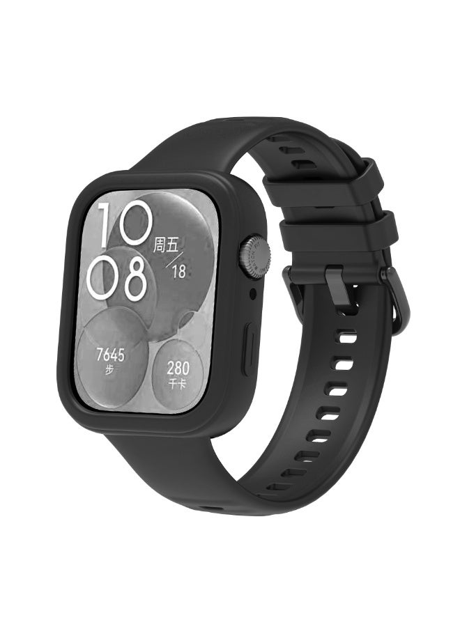 s Soft Silicone Protector Cover Case for Huawei Watch Fit 3, Lightweight Shock-Proof Protector Case, Soft TPU Silica gel All-Around Cover Protective Cases - Image 5