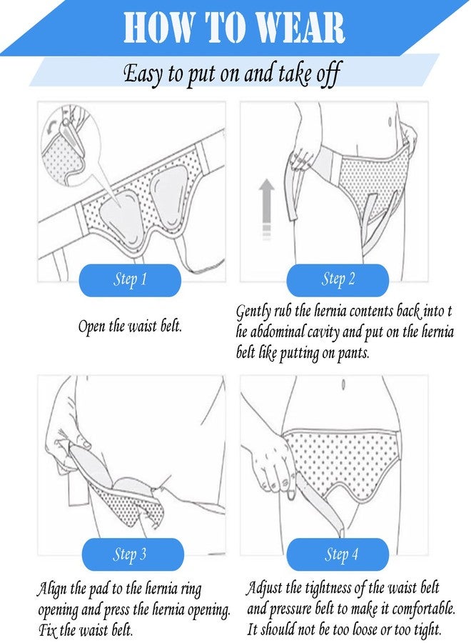 AUSTYLCO Hernia Belt for Men for Women,Adjustable Waist Strap with 2 Removable Compression Pads,Hernia Support Truss for Single/Double Inguinal - Image 5