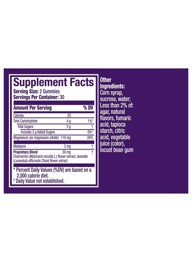 Vicks Zzzquil Pure Zzzs Sleep Muscle Relaxation Melatonin Sleep Aid Gummies Supports Healthy Muscle Function  Magnesium No Nextday Grogginess Nonhabit Forming 60Ct - Image 2