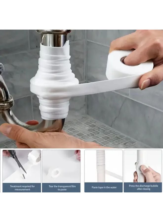 Self Melting Silicone Tape White Instant Leak Repair High Temperature Resistant - Image 5