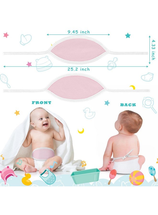Hoolerry 8 Pcs Baby Belly Band Newborn Infant Comfort Cotton Belly Binder Wraps for Baby Umbilical Cord Cover Band Umbilical Cord Belt for 0-12 Months Infant Boy Girl Gift, 4 Color - Image 1