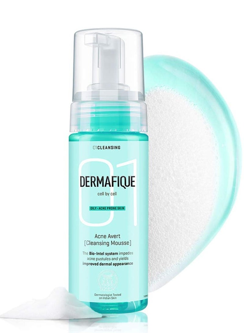 Dermafique Acne Avert Cleansing Mousse Foaming Face Wash  150 ml - Image 1