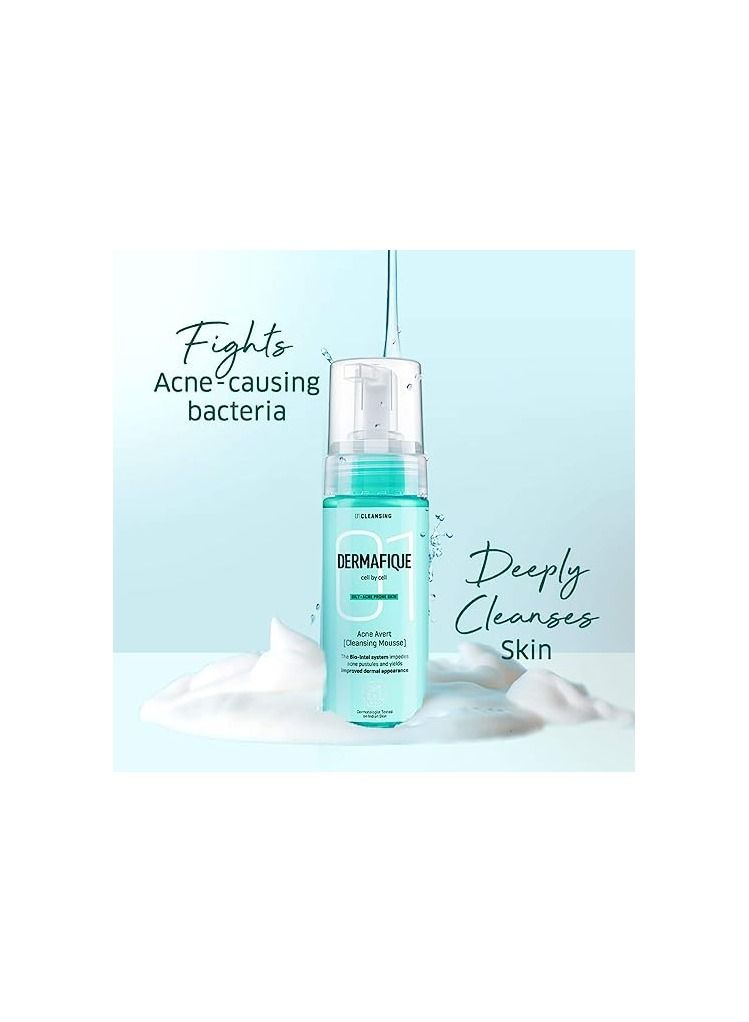 Dermafique Acne Avert Cleansing Mousse Foaming Face Wash  150 ml - Image 3