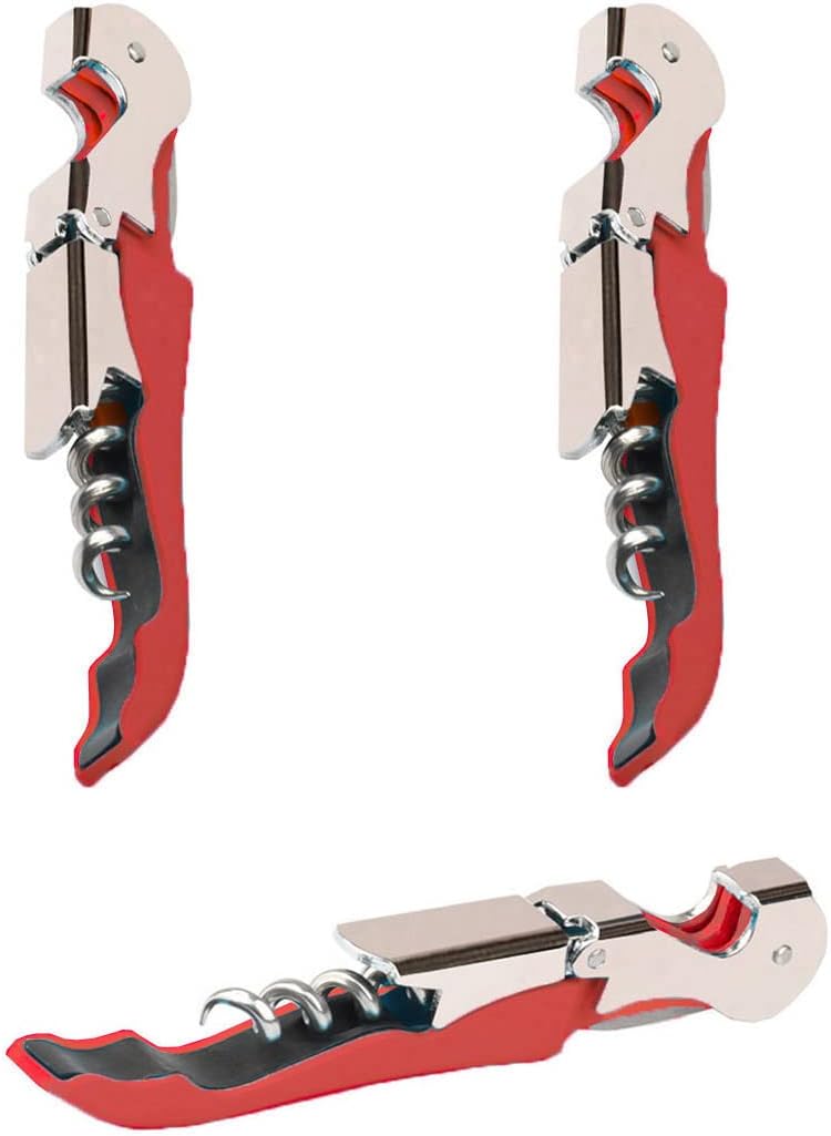 Kit-Home Professional Waiter Corkscrew Wine Openers Set, Heavy Duty Stainless Steel Hinges Wine Key for Restaurant Waiters, Sommelier, Bartenders - Image 1