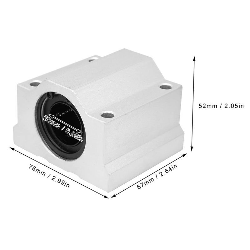 25Mm Sc25Uu Aluminum Linear Rail Slide Block Ball Bearing CNC Linear Motion Guide Unit - Image 3