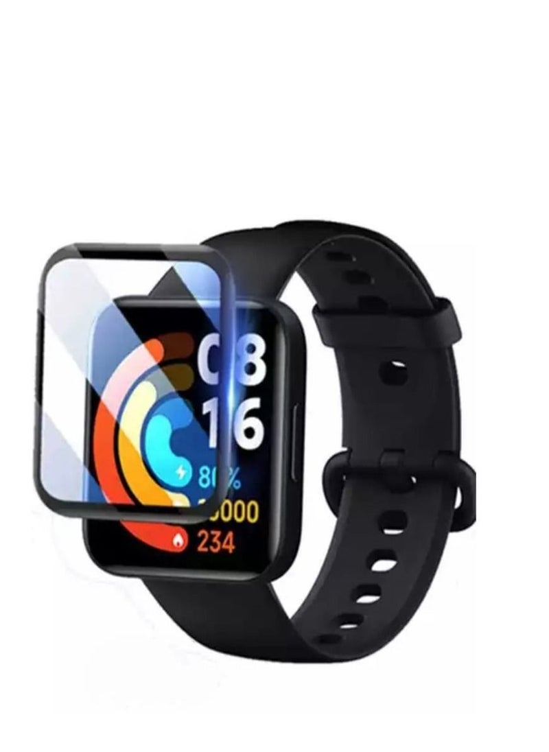 Watch 3D Full Glue Screen Protector for Redmi Watch 2 Lite Black  - Image 1