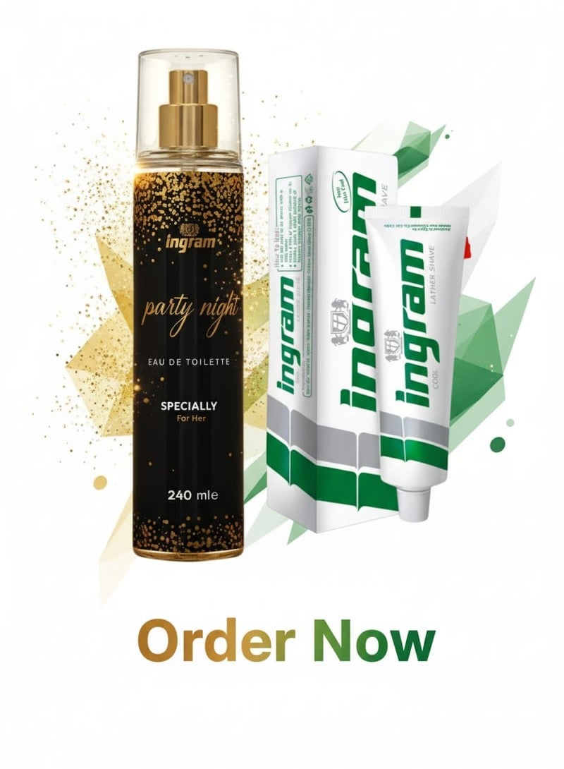 إنجرام كريم الحلاقة 60 جم و سبلاش بارتي نايت 240 مل - Image 1