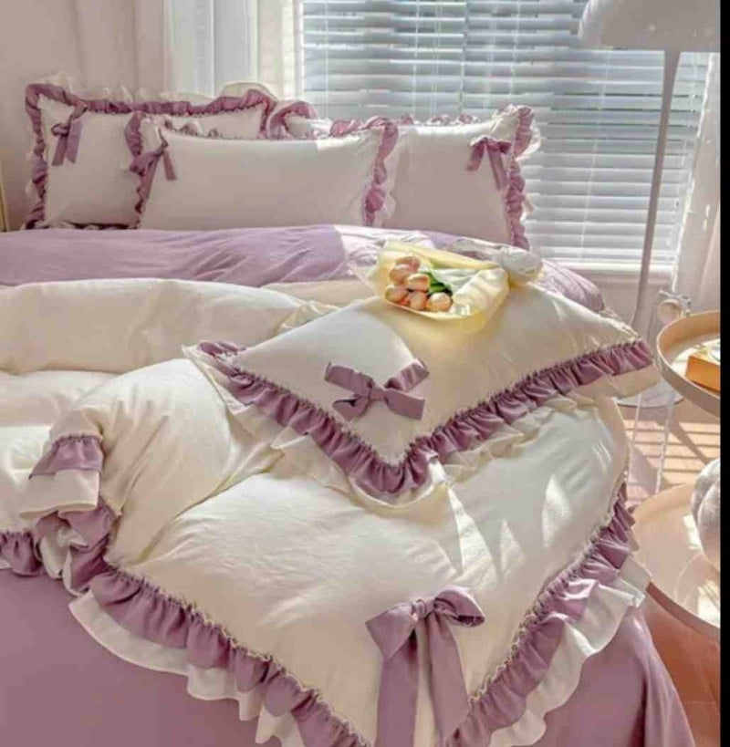 Ayzen Home Frilly Luxury Duvet Cover Set Double 