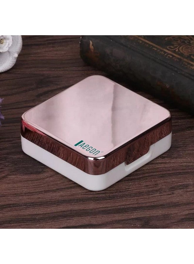 Aegon Contact Lens Case | Lens Box for Travel | Lens Case for Contact Lenses with Mirror, Tweezer, Applicator, Solution Bottle & Lens Box (Rose Gold) - Image 4