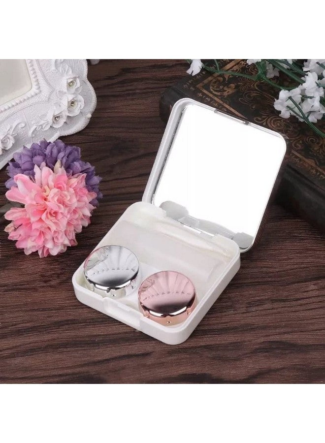 Aegon Contact Lens Case | Lens Box for Travel | Lens Case for Contact Lenses with Mirror, Tweezer, Applicator, Solution Bottle & Lens Box (Rose Gold) - Image 3