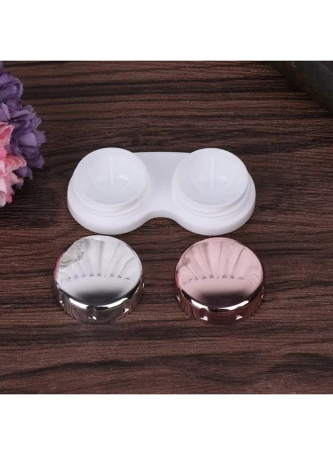 Aegon Contact Lens Case | Lens Box for Travel | Lens Case for Contact Lenses with Mirror, Tweezer, Applicator, Solution Bottle & Lens Box (Rose Gold) - Image 2