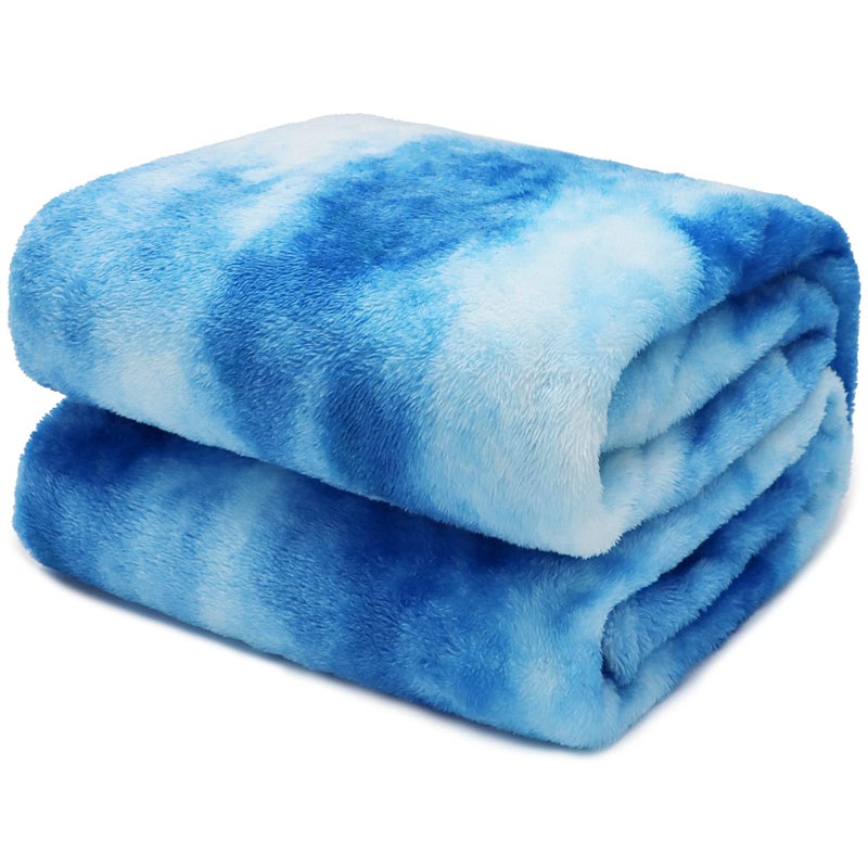 obinsm Blue Fleece Blanket, Soft Plush Microfiber Throw for Couch, Sofa, Bed, Luxury Cozy Warm Lightweight Blanket, Living Room Bedroom Home Decor, Travel Camping Gifts for Women and Men - Image 1