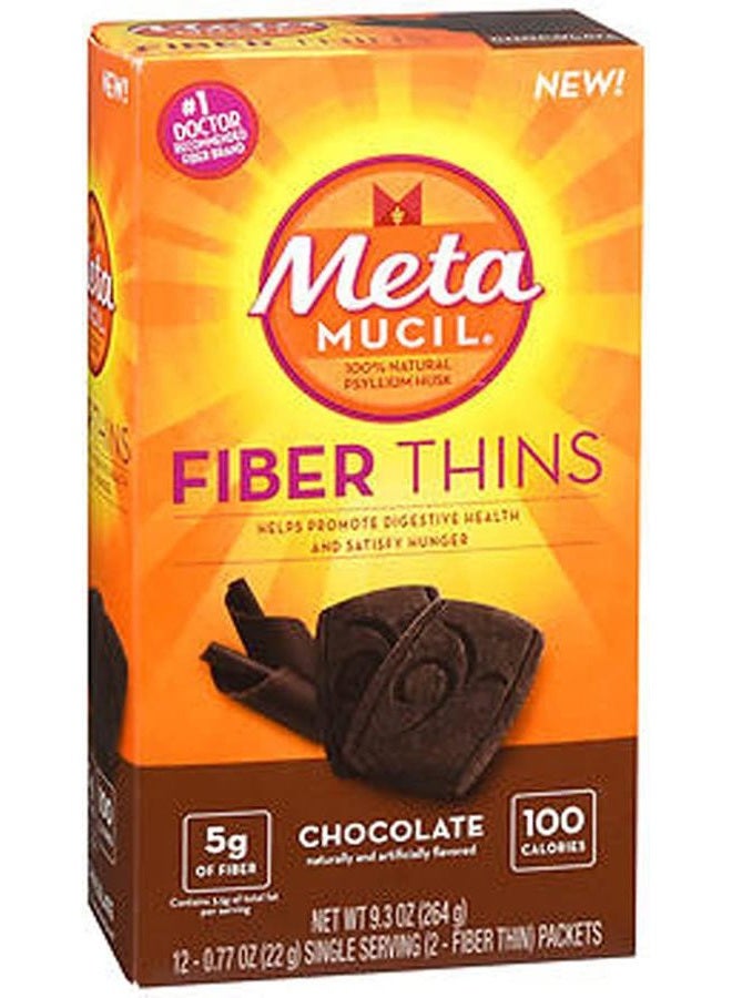 Metamucil ألياف رقيقة، شوكولاتة، 12 عبوة، 9.3 أونصة - عبوة من 2 - Image 1