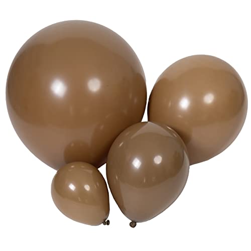 DECGOL Latex Balloons 100Pack Different Sizes 18 12 10 5 Inch Party Balloon Garland Kit Coffee - Image 1