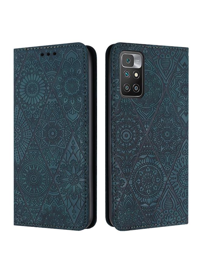 The Bros Case For Xiaomi Redmi 10 Ethnic Embossed Adsorption Leather Phone Case