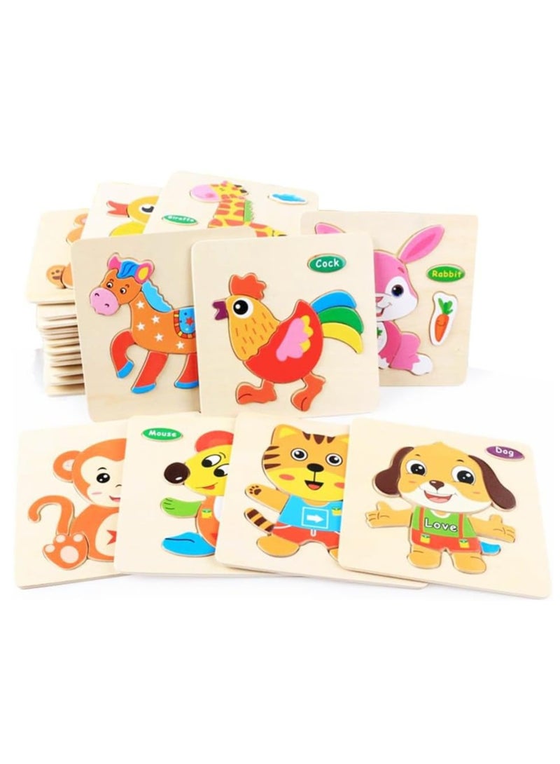 UKR Animal, Fruit, or Vehicle Wooden Puzzle | 1 PC Educational Toy for Kids | Fun Brain Development & Learning Activity - Image 1