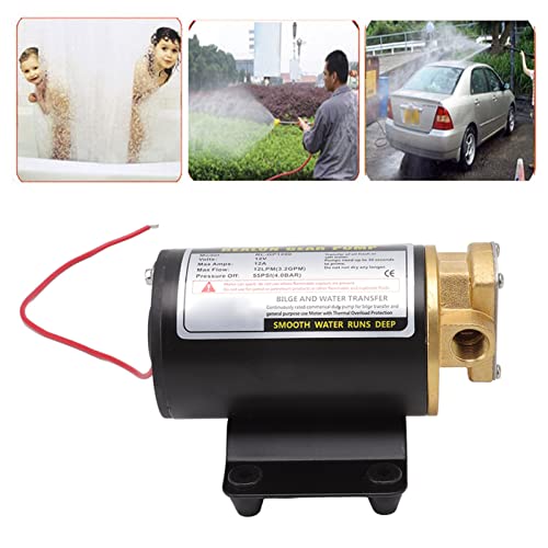 Bewinner Electric Gear Oil Pump for Diesels Engines, Thermal Motor Oil Transfer Pump with Brass Connector (12V) - Image 4
