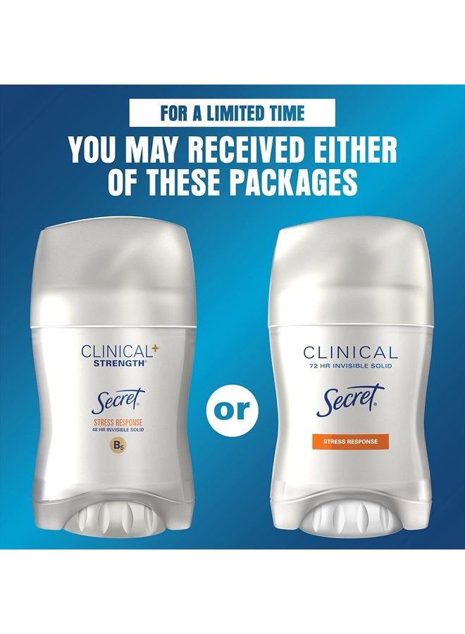 Secret مضاد تعرق قوي سريري ومزيل عرق للنساء صلب غير مرئي استجابة للإجهاد، 1.6 أونصة (عبوة من 3)، قد يختلف التغليف - Image 5