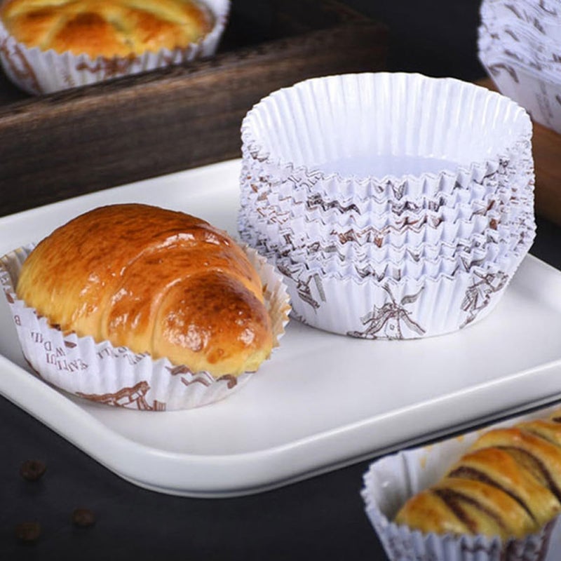 200pcs Cake Muffin Liners and Bread Baking Cups, High-temperature Resistant Pet Paper Cupcake Wrappers, and Boat Shape, Bakery Supplies for Home and Professional Baking - Image 5