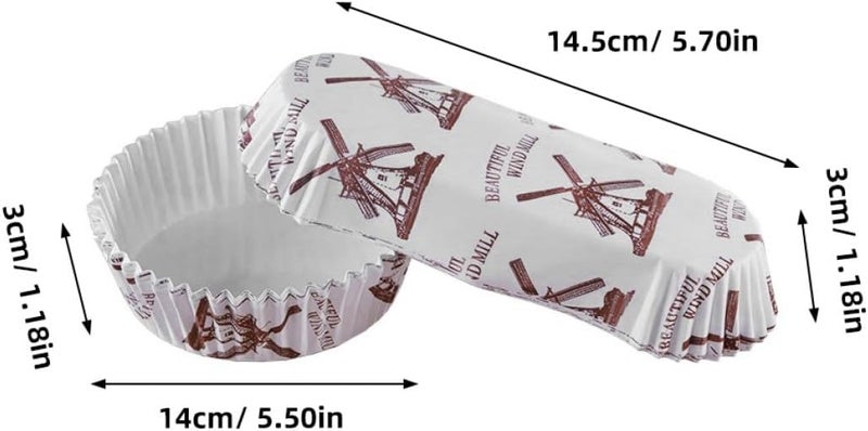 200pcs Cake Muffin Liners and Bread Baking Cups, High-temperature Resistant Pet Paper Cupcake Wrappers, and Boat Shape, Bakery Supplies for Home and Professional Baking - Image 2