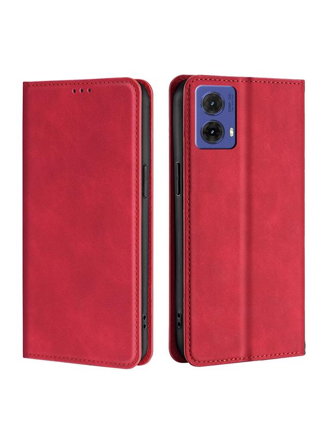 The Bros Case For Motorola Moto G85 5G Skin Feel Magnetic Leather Phone Case