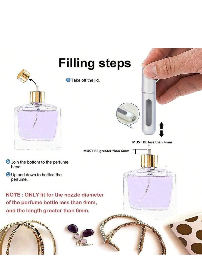 Shein Refillable Perfume Bottle 5ml – Portable Travel Perfume Spray Atomizer – 3 Pieces ( Color May Vary ) - Image 3