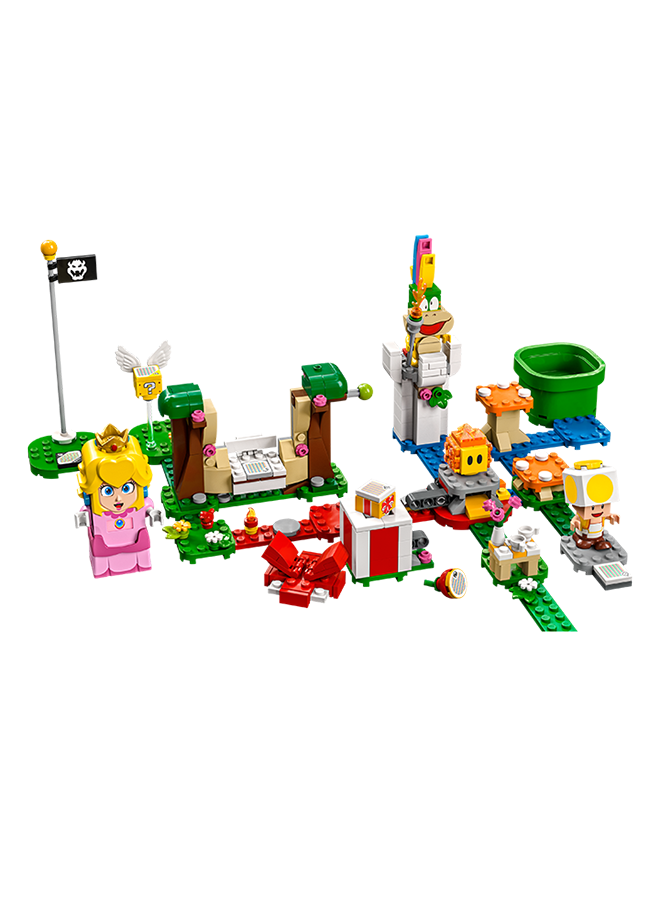 LEGO Super Mario Adventures With Peach Starter Course Building Kit; Collectible Toy Playset Featuring Peach, Yellow Toad, Lemmy And Lava Bubble Figures, Fun Gift For Kids Aged 6 And Over (354 Pieces) 71403