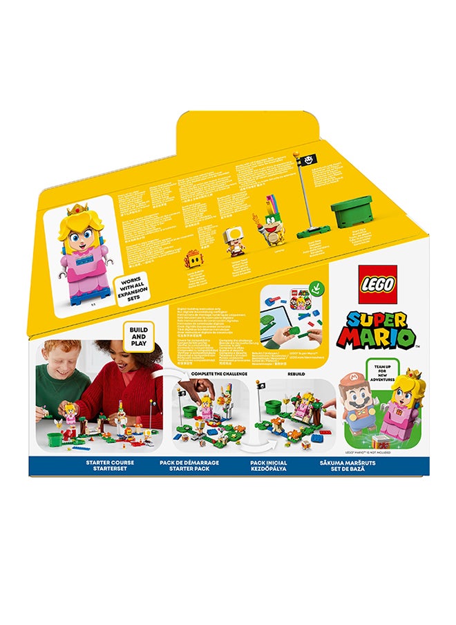 Super Mario Adventures With Peach Starter Course Building Kit; Collectible Toy Playset Featuring Peach, Yellow Toad, Lemmy And Lava Bubble Figures, Fun Gift For Kids Aged 6 And Over (354 Pieces) 71403