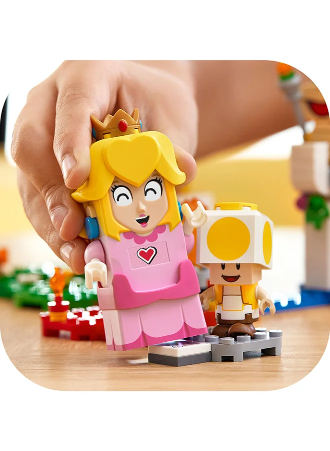 LEGO Super Mario Adventures With Peach Starter Course Building Kit; Collectible Toy Playset Featuring Peach, Yellow Toad, Lemmy And Lava Bubble Figures, Fun Gift For Kids Aged 6 And Over (354 Pieces) 71403